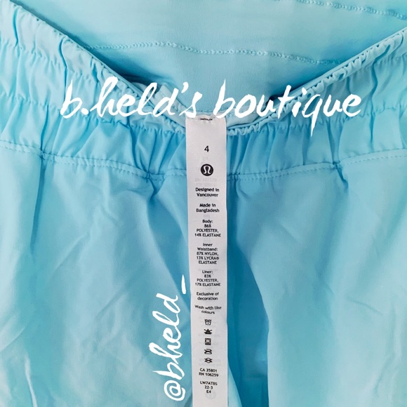 lululemon Track That Mid-Rise Lined Short 5" in Icing Blue Size 4 New NWT - Picture 7 of 12
